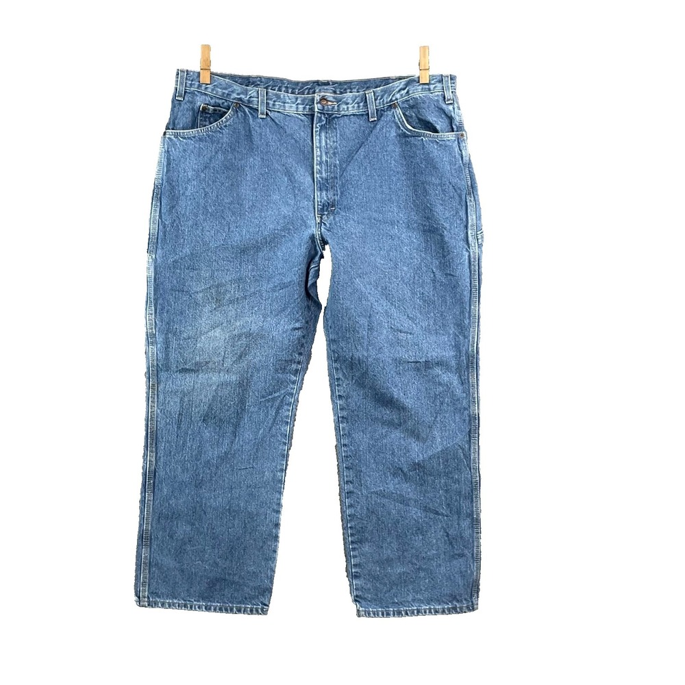Dickies Relaxed Fit Carpenter Jeans Mens 43x28* Denim Baggy Rugged Workwear